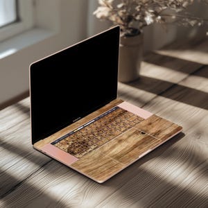 Holzbrett-Aufkleber für MacBook Air 13,6" mit Holzstruktur, bedruckt mit Holzmuster, MacBook Pro 16" MacBook Skin-Aufkleber, Neo M3 15" Cover 2024 2018 A2289 14 M2 M4 Bild 6
