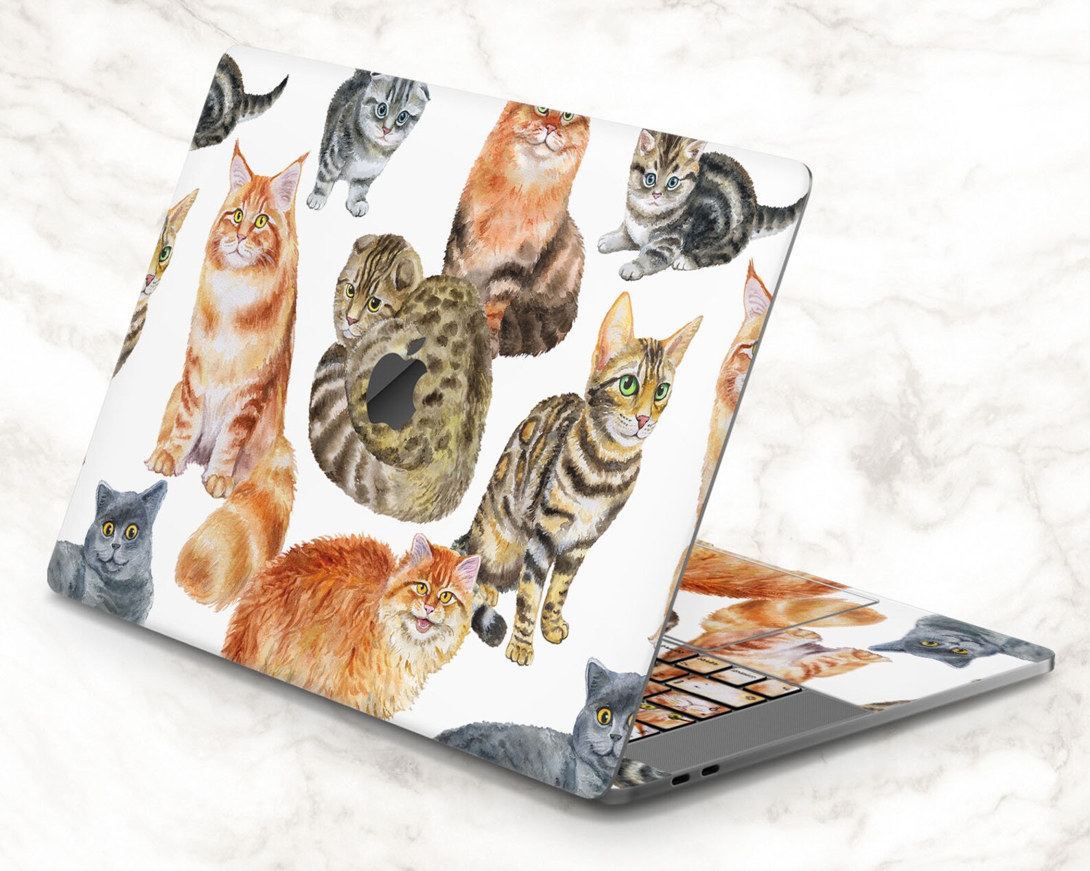Cute cats MacBook air 13 2020 2019 MacBook pro 16 kitty Etsy