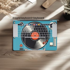 Vinyl player MacBook pro 16 inch cover Retro print mac book 2025 14 air 13 skin M1 M2 M3 15 M4 Max 2021 decal 2024 cool dj deck graphic gift image 9