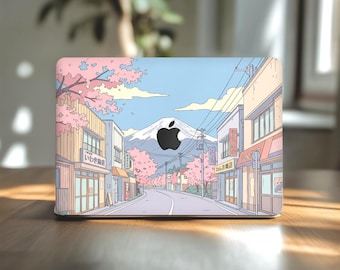 Mont Fuji MacBook Air Skin 13,3 13,6 14 pouces Pro 15 16 pouces Neo M5 M4 Apple vinyle repose-mains autocollant 2023 2021 A3186 A2485 Cosy Sakura