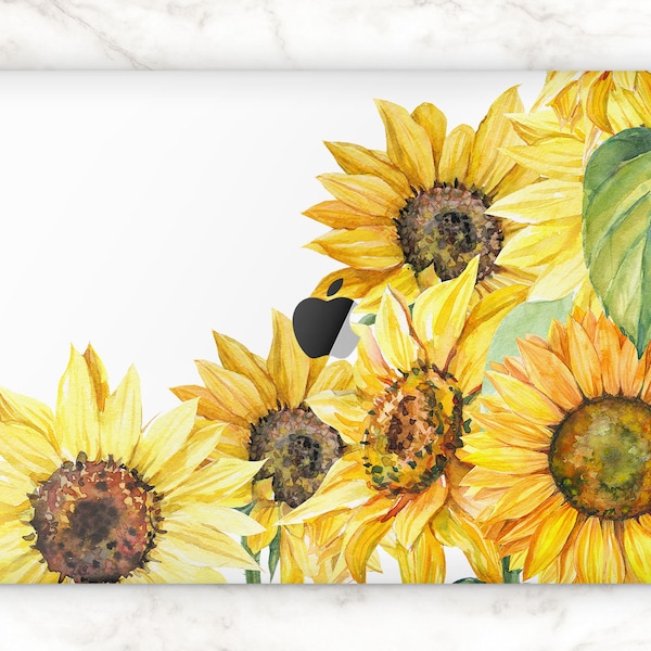 Floral laptop skin 2019 macbook pro 16 Sunflowers decal mac book air 13 2020 macbook pro 15 inch M1 Max 14 cover A2337 retina sticker 2021 "