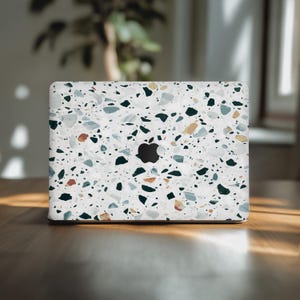 Película para MacBook M4 Pro de 13 polegadas com textura de pedra (Terrozzo), modelo 2025, para MacBook Air M3 de 15 polegadas (2026), modelo A3113, em vinil, compatível com MacBooks M1, M2 Max e outros modelos italianos.