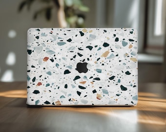 Vinilo Terrazzo para MacBook M4 Pro de 13 pulgadas con textura de piedra (2025/16), MacBook Air M3 de 15 pulgadas (2026), adhesivo de vinilo A3113, M1, 14, M2 Max (italiano, nuevo).