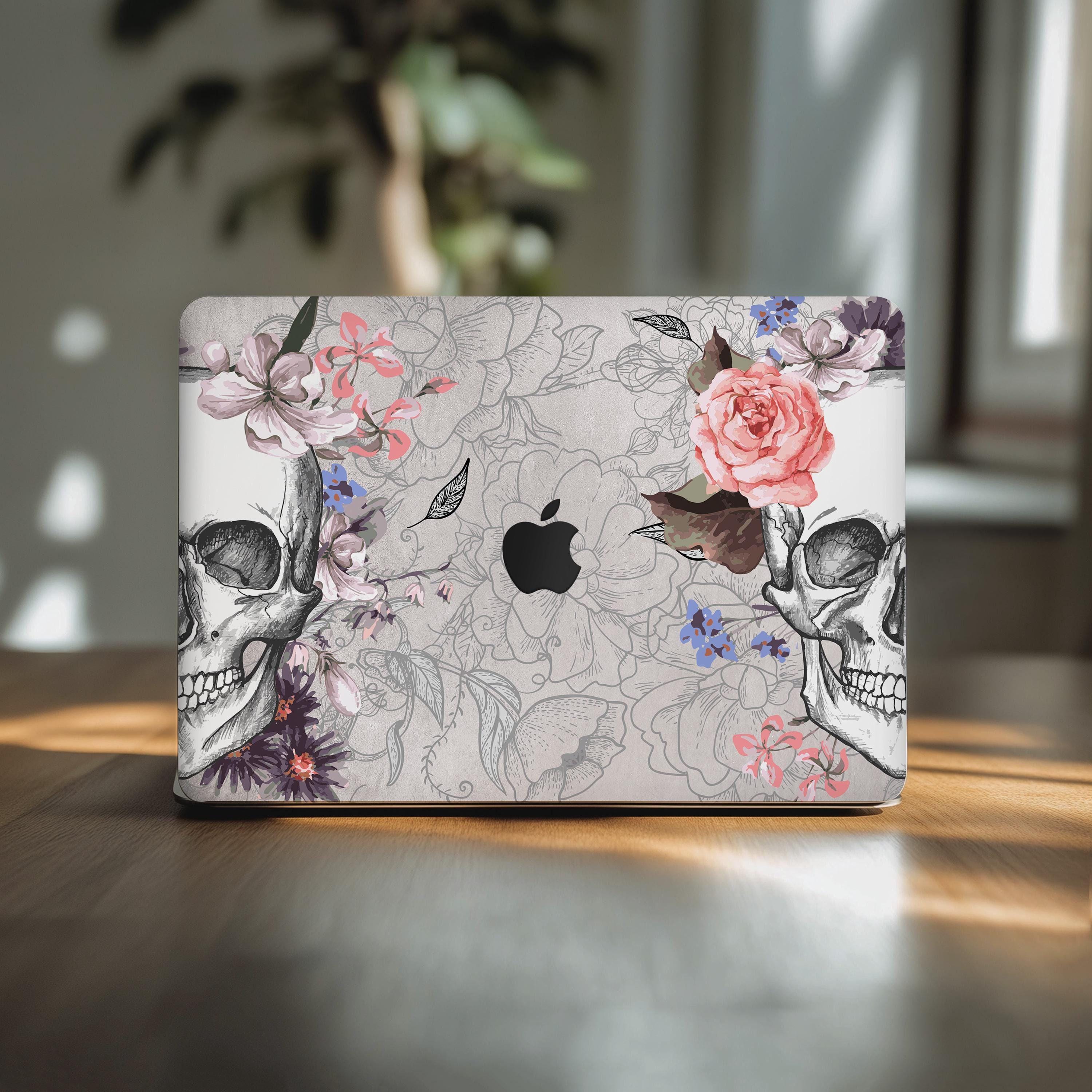 Laptop Skin Wrap Universal for 13 inch - Skull Dia De Los Muertos Design Bird