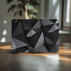 Geometric decal macbook pro 15 decal Mac book black cover skin macbook air 13 M3 M4 M2 14 mac 16 2021 M1 Max cool man graphic retina 12 inch