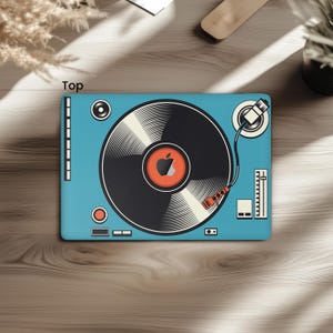 Vinyl player MacBook pro 16 inch cover Retro print mac book 2025 14 air 13 skin M1 M2 M3 15 M4 Max 2021 decal 2024 cool dj deck graphic gift image 4