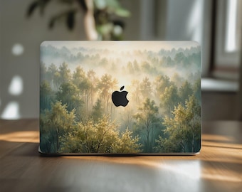 Misty Forest MacBook Air Skin 13 13.3 13.6 inch Pro 14 15 16 " Neo M3 Apple Vinyl Keyboard Decal Cover 2024 2016 A3403 A2681 Landscape print