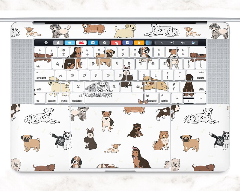 Kawaii dogs mac book air 13 skin animal macbook pro 15 cover | Etsy