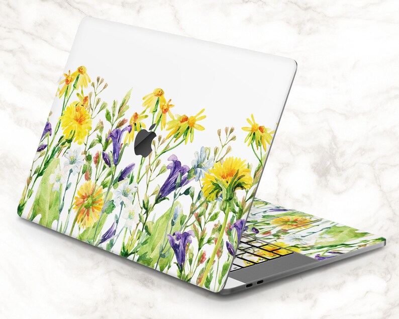 Meadow flowers MacBook pro 13 2019 New MacBook air MacBook 15 skin apple laptop decal MacBook 12 inch MacBook pro 16 skin MacBook vinyl 2018