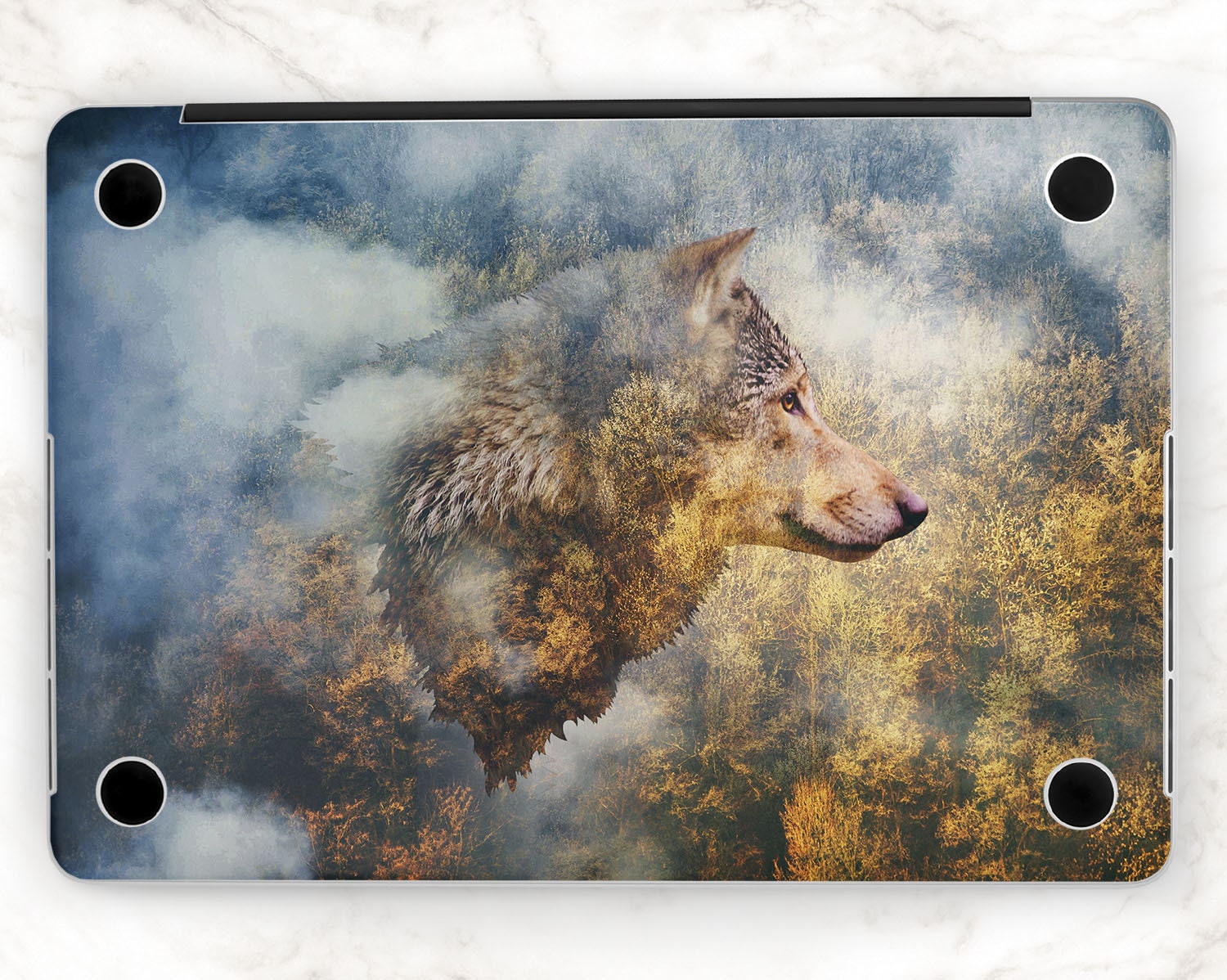 Forest vinyl decals 13 inch macbook air Wild wolf macbook pro Etsy