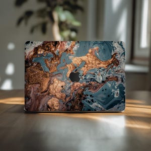 Marble macbook decal 13 inch laptop cover bronze grey stone mac book air M3 skin 15 2020 abstract sticker m4 m2 A2941 pro 16 2022 retina 14