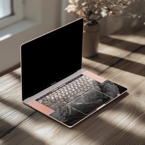 Mountains print MacBook air 15 skin Monochrome Nature M4 M3 13 inch mac book pro 16 2025 14 M2 Max decal 2024 sticker 2020 A2918 Stylish B&W image 6