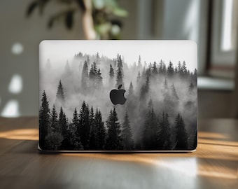 Forest MacBook decal Gothic mac book air M3 skin mystical 2025 cover mac pro 15 16 inch m2 m4 13 2026 A2991 14" monochrome vinyl Norse Gift