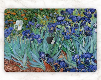 Irises vinyl decals 13 inch macbook air Van Gogh mac pro 15 in apple mac 2020 macbook retina 13 macbook 16 skin 2021 14 flower M1 Max A2337