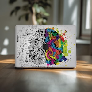 Brain MacBook creative cover air 13 inch science and Imagine mac book pro 16 skin apple sticker M4 M3 M2 14 sticker 2026 2025 15" A3241 uniek