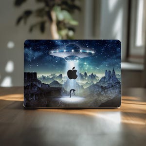 Ufo laptop decal mac pro 15 skin alien abduction macbook air 13 inch macretina 16 2021 sticker m2 m3 m4 14 cover mac book skin M1 Max 12 11&quot;