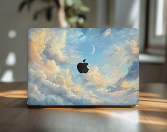 サンシャインスカイ Macbook Air スキン 13 13.6 14 15 インチ Pro 16 インチ M4 M3 M2 MAX Apple スリムキーボードラップ 2024 2023 A3434 A2485 天体美学