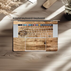 Holzbrett-Aufkleber für MacBook Air 13,6" mit Holzstruktur, bedruckt mit Holzmuster, MacBook Pro 16" MacBook Skin-Aufkleber, Neo M3 15" Cover 2024 2018 A2289 14 M2 M4 Bild 9