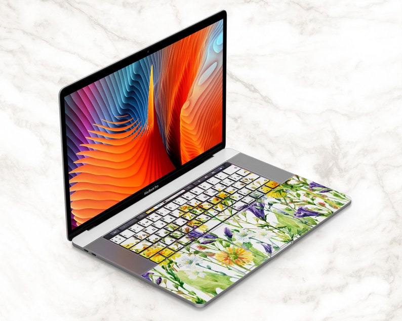 Meadow flowers MacBook pro 13 2019 New MacBook air MacBook 15 skin apple laptop decal MacBook 12 inch MacBook pro 16 skin MacBook vinyl 2018