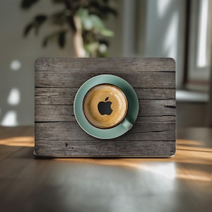 Kopje koffie hout macbook skin mac book pro 13 soft graphic air m3 sticker A2141 16 2021 M1 M4 15 sticker 14 in laptopcover M2 echtgenoot cadeau