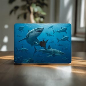Shark macbook skin air 15 sticker ocean decal Mac Book pro 13 cool underwater life 16 inch laptop M3 14in cover 2024 vinyl M4 Max bestseller