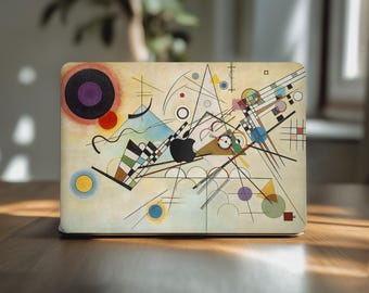 カンディンスキーのアート MacBook 14 カバー モダン アブストラクト プリント スキン M2 16 2022 Apple M4 M3 15 Mac Book Air 2025 M1 13 インチ クリエイティブ ドローイング A3241 新品