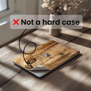 Holzbrett-Aufkleber für MacBook Air 13,6" mit Holzstruktur, bedruckt mit Holzmuster, MacBook Pro 16" MacBook Skin-Aufkleber, Neo M3 15" Cover 2024 2018 A2289 14 M2 M4 Bild 2