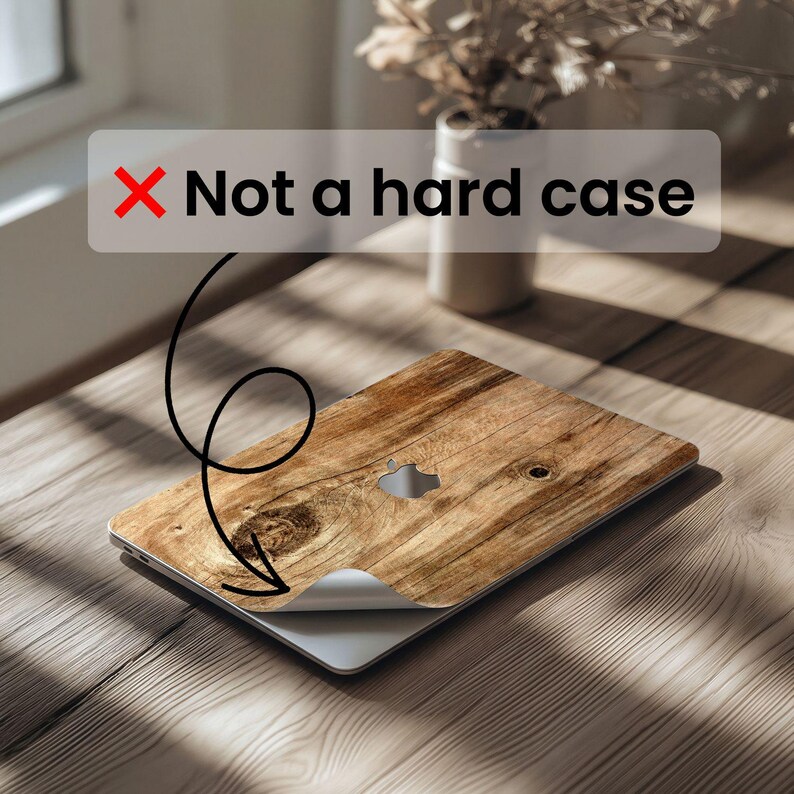 Holzbrett-Aufkleber für MacBook Air 13,6" mit Holzstruktur, bedruckt mit Holzmuster, MacBook Pro 16" MacBook Skin-Aufkleber, Neo M3 15" Cover 2024 2018 A2289 14 M2 M4 Bild 2