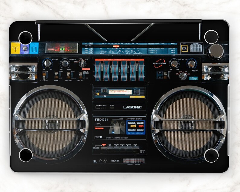 Tape Player Retro Macbook Skin 15 in Laptop Cover Mac Air 13 Etsy