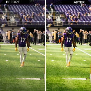 Football Lightroom Presets Mobile and Desktop Lightroom Presets for Photo Editing Sports Photos, NFL Photos, Sports Presets image 6