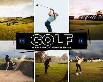 Golf Lightroom Presets | Mobile and Desktop Lightroom Presets for Photo Editing | Golf Photos, Golf Presets, Sports Presets,