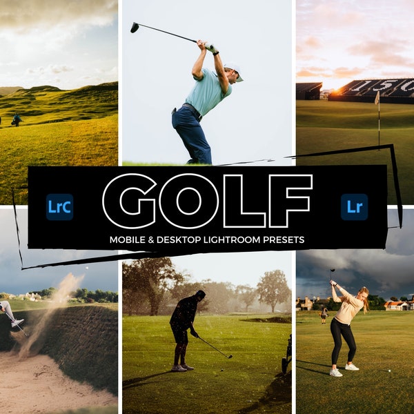 Golf Lightroom Presets | Mobile and Desktop Lightroom Presets for Photo Editing | Golf Photos, Golf Presets, Sports Presets,