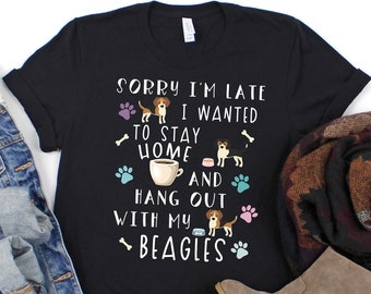 Funny Beagle Shirt, Women Men, Beagle Lover Gift, Beagle T-shirt, Beagle Top, Cute Beagle Graphic Tee, Crazy Beagle Lady, Explore Now!