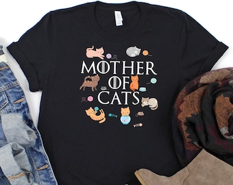 Funny Cat Shirt, Women Men, Cat Lover Gift, Crazy Cat Lady, Cat T-shirt, Cute Cat Graphic, Mother Of Cats, Explorez maintenant!