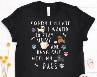 Funny Pug Shirt, Women Men, Pug Lover Gift, Pug T-shirt, Pug Top, Cute Pug Graphic Tee, Crazy Pug Lady, Explore Now!