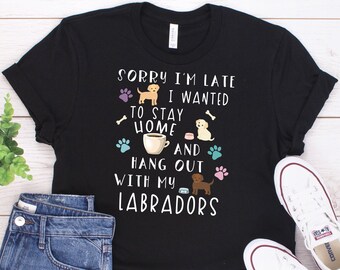 Camisa labrador divertida, hombres mujeres, regalo de amante de Labrador, camiseta de Labrador, tapa labrador, linda camiseta gráfica de Labrador, loco Labrador Lady