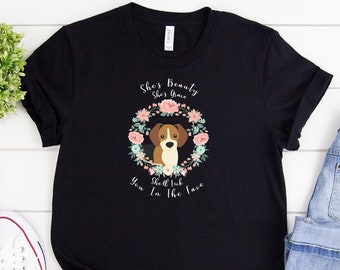 Funny Beagle Shirt, Women Men, Beagle Lover Gift, Beagle T-shirt, Beagle Top, Cute Beagle Graphic Tee, Crazy Beagle Lady, Explore Now!