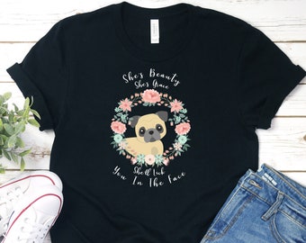 Funny Pug Shirt, Women Men, Pug Lover Gift, Pug T-shirt, Pug Top, Cute Pug Graphic Tee, Crazy Pug Lady, Explore Now!