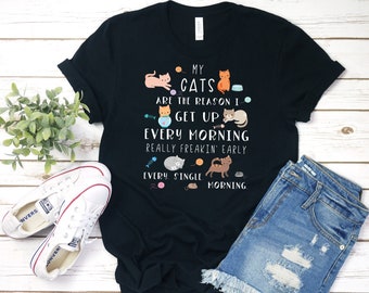 Funny Cat Shirt, Women Men, Cat Lover Gift, Crazy Cat Lady, Cat T-shirt, Cute Cat Graphic, Explore Now!