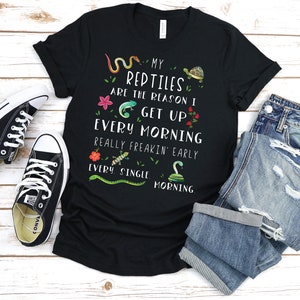 Reptile Shirt For Reptile Lovers. Great Reptile Lover Gift For Women and Men. Cute Reptile Graphic Tee. Reptile Top. Explore Now!