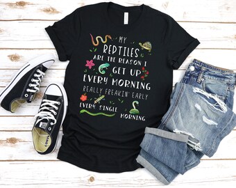 Reptil Shirt für Reptil-Liebhaber. Große Reptil-Liebhaber-Geschenk für Frauen und Männer. Süße Reptil Grafik Tee. Reptil Top. Entdecken Sie jetzt!