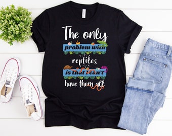 Koszulka Reptile dla miłośników gadów. Świetny prezent dla miłośników gadów dla kobiet i mężczyzn. Uroczy graficzny T-shirt. Topy T-shirt. Odkryj teraz!