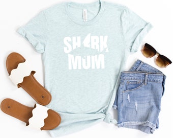 Shark Mom, Funny Shark Shirt For Women, Shark Lover Gift, Shark Tee, Cute Shark Graphic