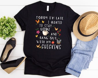 Lustige Huhn Shirt, Frauen Männer, Huhn-Liebhaber-Geschenk, Vogel T-shirt, Huhn Top, süße Huhn Grafik Tee, verrückte Huhn Lady