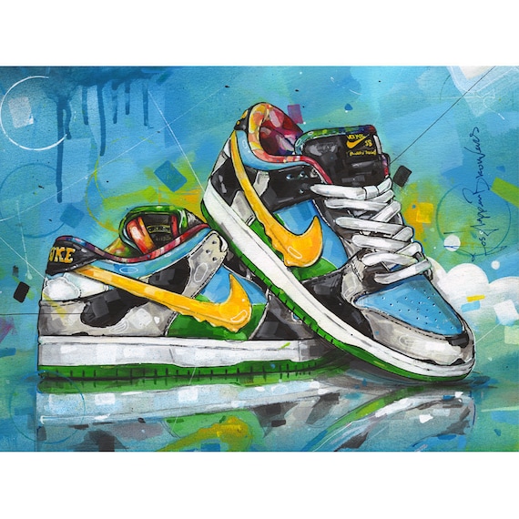 Nike Sb Dunk Low Ben & Jerry's Chunky Dunky Painting. - Etsy