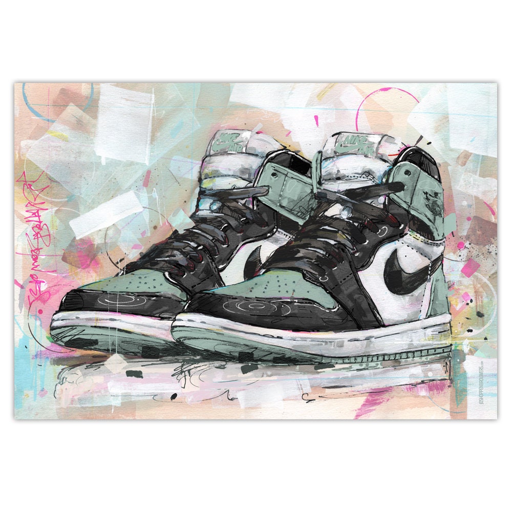 Air Jordan Retro 1 'igloo' Poster. 50x70cm | Etsy Australia