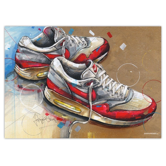 Nike air max 1 1987 art print. 50x70cm - Etsy 日本