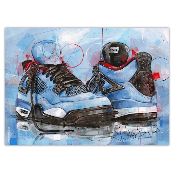 Nike Air Jordan 4 Travis Scott Cactus Jack Print 70x50cm - Etsy