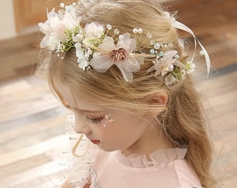 Crystal Wedding Accessories Pearl Flower Leaf Crown