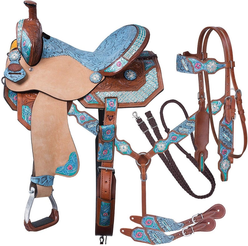 Western saddle premium leather Etsy